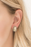 Paparazzi VINTAGE VAULT "Incredibly Iconic" Brown Post Earrings Paparazzi Jewelry