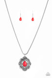 Paparazzi VINTAGE VAULT "Mojave Meadow" Red Necklace & Earring Set Paparazzi Jewelry