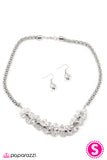 Paparazzi "Dont Make Me Blush" White Necklace & Earring Set Paparazzi Jewelry