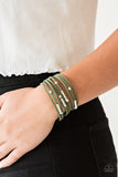 Paparazzi "Back To BACKPACKER" Green Wrap Bracelet Paparazzi Jewelry