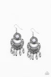 Paparazzi VINTAGE VAULT "Mantra to Mantra" Silver Earrings Paparazzi Jewelry