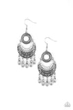 Paparazzi VINTAGE VAULT "Mantra to Mantra" White Earrings Paparazzi Jewelry