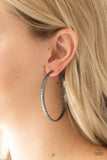 Paparazzi "Totally Off The HOOP" Black Earrings Paparazzi Jewelry