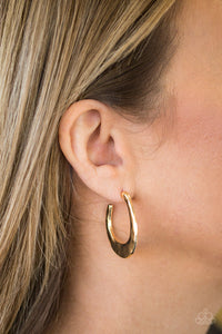 Paparazzi "HOOP Me UP!" Gold Post Earrings Paparazzi Jewelry