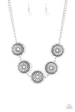 Paparazzi VINTAGE VAULT "Me-dallions, Myself, and I" White Necklace & Earring Set Paparazzi Jewelry