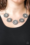 Paparazzi VINTAGE VAULT "Me-dallions, Myself, and I" White Necklace & Earring Set Paparazzi Jewelry