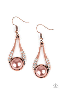 Paparazzi "HEADLINER Over Heels" Copper Earrings Paparazzi Jewelry