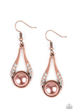 Paparazzi "HEADLINER Over Heels" Copper Earrings Paparazzi Jewelry