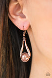 Paparazzi "HEADLINER Over Heels" Copper Earrings Paparazzi Jewelry