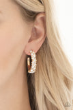 Paparazzi VINTAGE VAULT "Glitter Galaxy" Gold Earrings Paparazzi Jewelry