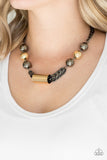 Paparazzi "All About Attitude" Black Necklace & Earring Set Paparazzi Jewelry