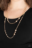 Paparazzi "Pearl Promenade" Gold Necklace & Earring Set Paparazzi Jewelry