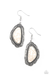 Paparazzi "Santa Fe Soul" White Earrings Paparazzi Jewelry