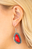 Paparazzi VINTAGE VAULT "Santa Fe Soul" Red Earrings Paparazzi Jewelry