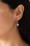 Paparazzi VINTAGE VAULT "Modern Majesty" White Lanyard Necklace & Earring Set Paparazzi Jewelry