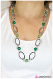 Paparazzi "Leisurely Luminous - Green" necklace Paparazzi Jewelry