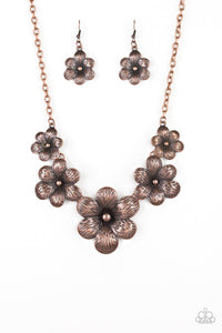 Paparazzi VINTAGE VAULT "Secret Garden" Copper Necklace & Earring Set Paparazzi Jewelry