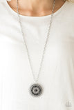 Paparazzi VINTAGE VAULT "Lost SOL" Black Necklace & Earring Set Paparazzi Jewelry