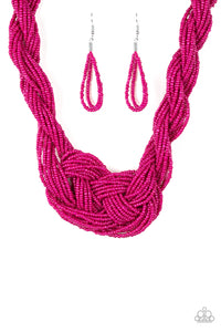 Paparazzi "A Standing Ovation" Pink 170XX Necklace & Earring Set Paparazzi Jewelry