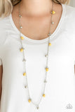 Paparazzi VINTAGE VAULT "Both Feet On The Ground" Yellow Necklace & Earring Set Paparazzi Jewelry