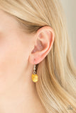 Paparazzi VINTAGE VAULT "Both Feet On The Ground" Yellow Necklace & Earring Set Paparazzi Jewelry