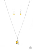 Paparazzi "Tell Me a Love Story" Yellow Necklace & Earring Set Paparazzi Jewelry