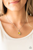 Paparazzi "Tell Me a Love Story" Yellow Necklace & Earring Set Paparazzi Jewelry