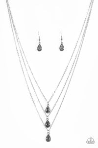 Paparazzi "Radiant Rainfall" Silver Necklace & Earring Set Paparazzi Jewelry