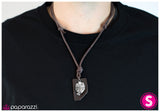 Paparazzi "Battle It Out" Brown Urban Necklace Unisex Paparazzi Jewelry