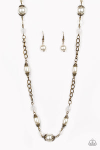 Paparazzi "Magnificently Milan" Brass Necklace & Earring Set Paparazzi Jewelry