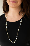 Paparazzi "Magnificently Milan" Brass Necklace & Earring Set Paparazzi Jewelry