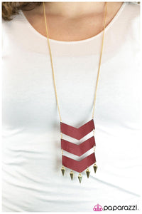 Paparazzi "A Taste for Danger" Red Necklace & Earring Set Paparazzi Jewelry