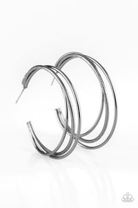 Paparazzi "Jumpin Through Hoops" Black Earrings Paparazzi Jewelry