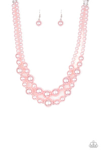 Paparazzi "The More The Modest" Pink Necklace & Earring Set Paparazzi Jewelry