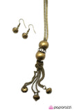 Paparazzi "Back To Where We Started" Brass Necklace & Earring Set Paparazzi Jewelry
