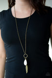 Paparazzi "Canyon Quest" Brass Necklace & Earring Set Paparazzi Jewelry