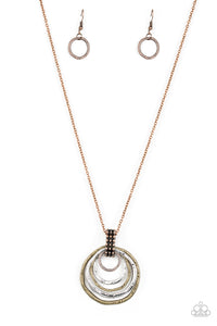 Paparazzi VINTAGE VAULT "Rippling Relic" Multi Necklace & Earring Set Paparazzi Jewelry
