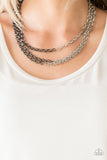 Paparazzi "Metro Madness" Black Necklace & Earring Set Paparazzi Jewelry