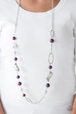Paparazzi "All About Me" Purple Necklace & Earring Set Paparazzi Jewelry