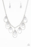 Paparazzi VINTAGE VAULT "Rustic Ritz" Silver Necklace & Earring Set Paparazzi Jewelry