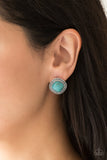 Paparazzi "FRONTIER-Runner" Blue Post Earrings Paparazzi Jewelry