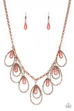 Paparazzi VINTAGE VAULT "Rustic Ritz" Copper Necklace & Earring Set Paparazzi Jewelry