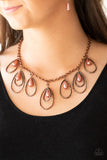 Paparazzi VINTAGE VAULT "Rustic Ritz" Copper Necklace & Earring Set Paparazzi Jewelry