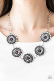 Paparazzi VINTAGE VAULT "Me-dallions, Myself, and I" Purple Necklace & Earring Set Paparazzi Jewelry