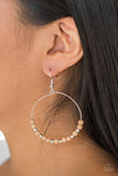 Paparazzi "Stone Spa" Brown Stone Bead Hoop Earrings Paparazzi Jewelry