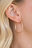 Paparazzi "HOOP, Line, and Sinker" Rose Gold Earrings Paparazzi Jewelry
