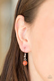 Paparazzi "Modern Majesty" Orange Necklace & Earring Set Paparazzi Jewelry