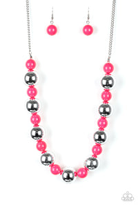 Paparazzi VINTAGE VAULT "Top Pop" Pink Necklace & Earring Set Paparazzi Jewelry
