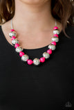 Paparazzi VINTAGE VAULT "Top Pop" Pink Necklace & Earring Set Paparazzi Jewelry