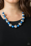 Paparazzi VINTAGE VAULT "Top Pop" Blue Necklace & Earring Set Paparazzi Jewelry